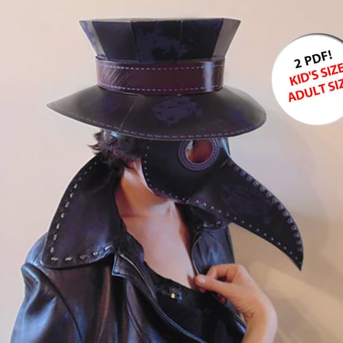 Plague Doctor Mask Plague Doctor Hat PRINTABLE DIY. Plague | Etsy