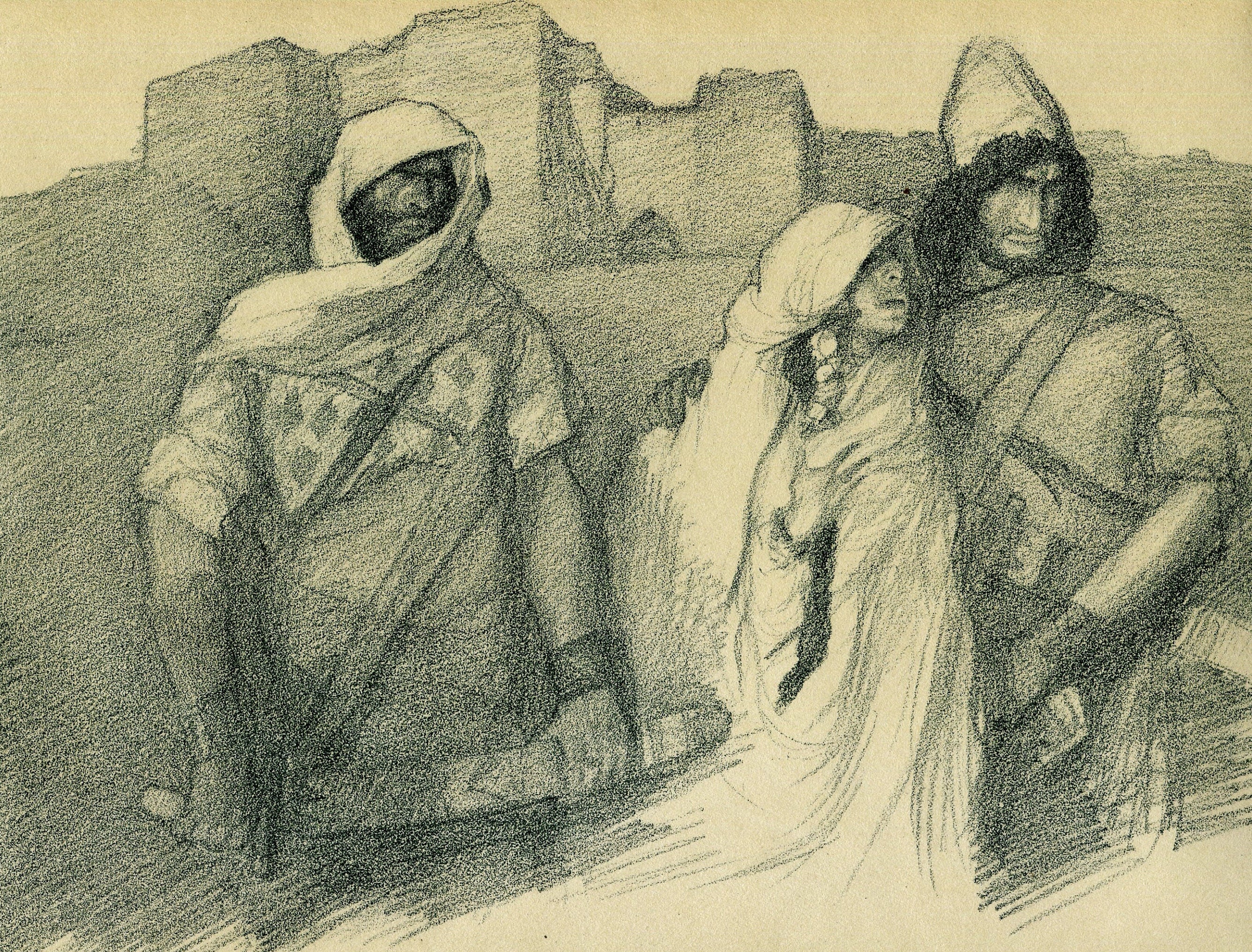 Vintage Lithographie Abel Pfeffermann Pann | 1883-1963 Bible, Dinah