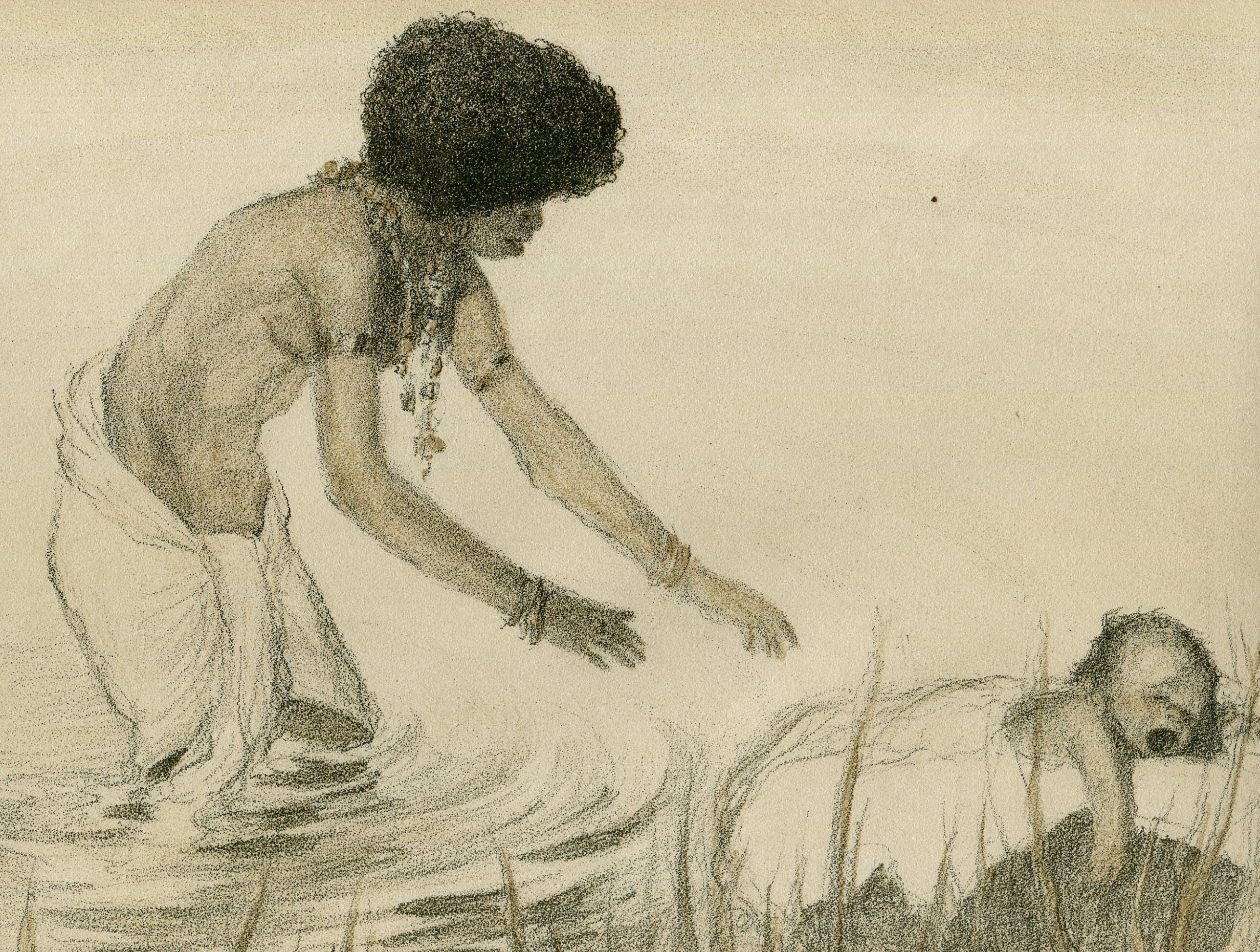 Vintage Lithographie Abel Pfeffermann Pann | 1883-1963 Bible, Exodus Ii, 11