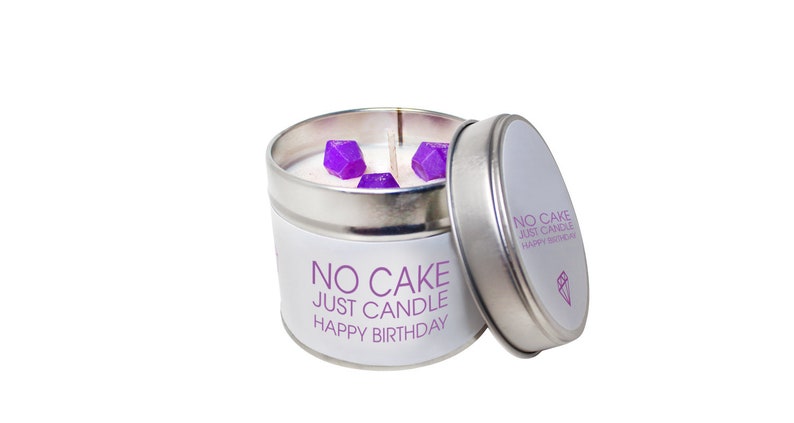 Soya Candle TinHandmade Soya Scented Candles Gifts For Best Friends /& Family Brand Sheenashona No Cake Just Candle Happy Birthday