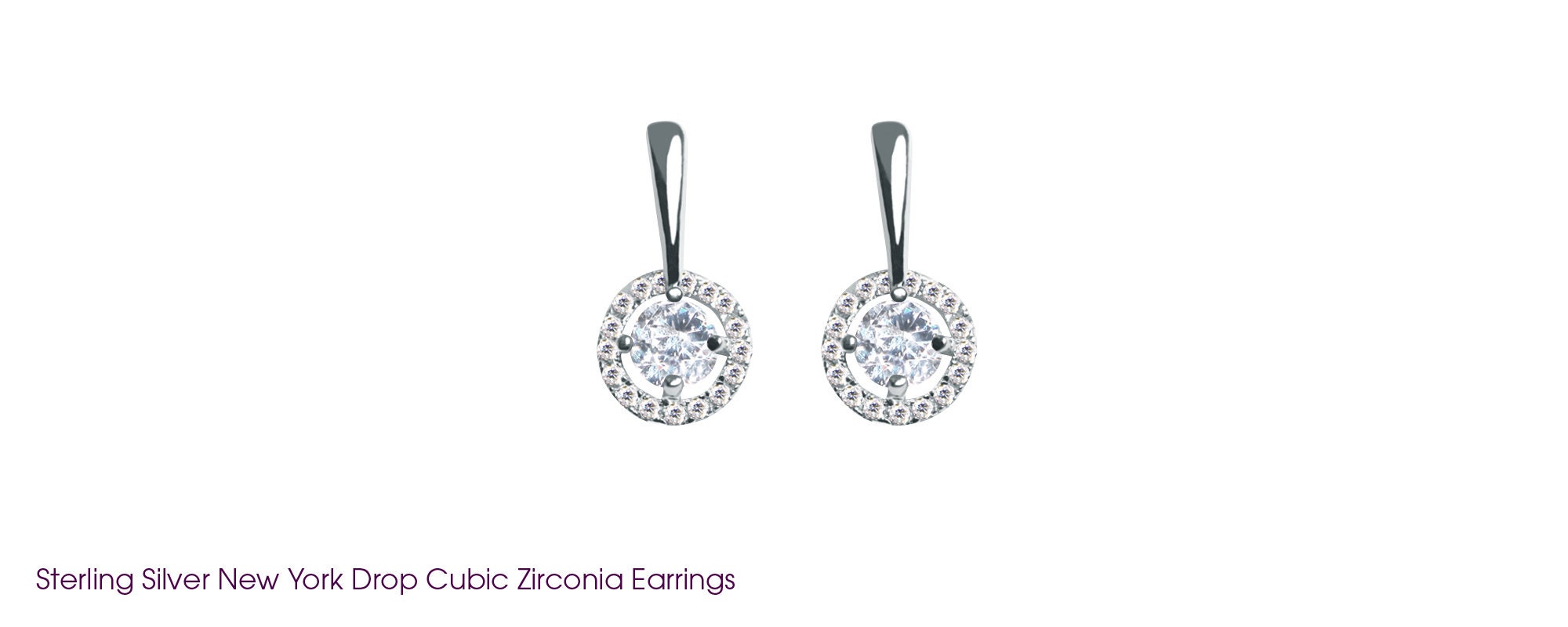 Silgo 925 Sterling Silver earrings for women  Cubic Zirconia Earrings   Dangle earrings for women