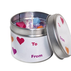 Scented Soya Candle Tin - Personalised/Customise Your Own Candle Tin - You Can Write On The Candle Tin To & From Section/ Brand Sheenashona