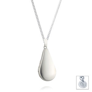 Sterling Silver Teardrop Photo Locket & Chain Mother&#39;s, Daughters, Best Friend, Niece, Grandma / Jewellery Gifts For Her/ Brand Sheenashona