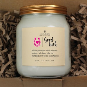Good Luck Soon Soya Wax Large Honey Pot Candle/ Personalised Good Luck Candle Gift Ideas For Her or Him/ Handmade/ Brand Sheenashona
