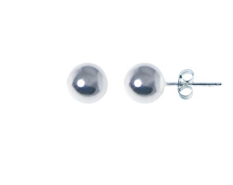 May include: A pair of sterling silver ball earrings. The earrings are simple and elegant, and they would make a great gift for any occasion.