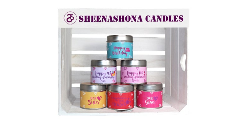 Peppermint Scented Soya Wax Container CandlesChristmas Candle Tins Candle Tin /& Oil Reed Diffuser Gift Set Brand Sheenashona