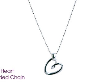 Sterling Silber Offener Herz Anhänger an einer Perlenkette für Frauen / Liebe Herz 925 Sterling Silber Geschenk für Her / Marke Sheenashona