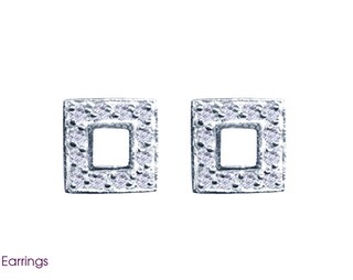 Orecchini A Perno Quadrati In Argento 925 Con Zirconia Cubica 3-8 Mm, Regalo