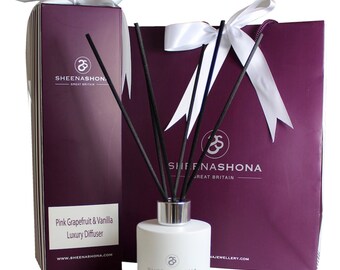Zitronengras & Ingwer Luxus Reed Diffusor / Geschenk Boxed Oil Reed Diffusor / Aroma Fruchtig Würziges Diffusor Geschenk / Neues Zuhause Geschenk / Marke Sheenashona
