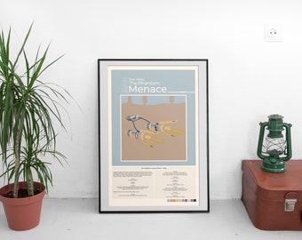 Star Wars Episode 1 The Phantom Menace Modern Minimal Poster| Digital Download | 11” x 17” PRINT