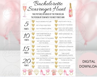 Bachelorette Schnitzeljagd nach Fotos (Digitaler Download)