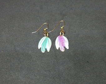 Metal Feathered Earrings