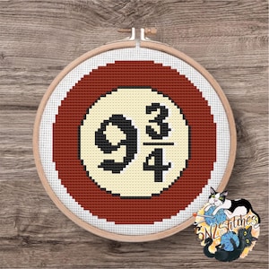 Nine and Three Quarters Cross Stitch PDF Pattern, Cross Stitch Pattern, Wizard Cross Stitch Pattern