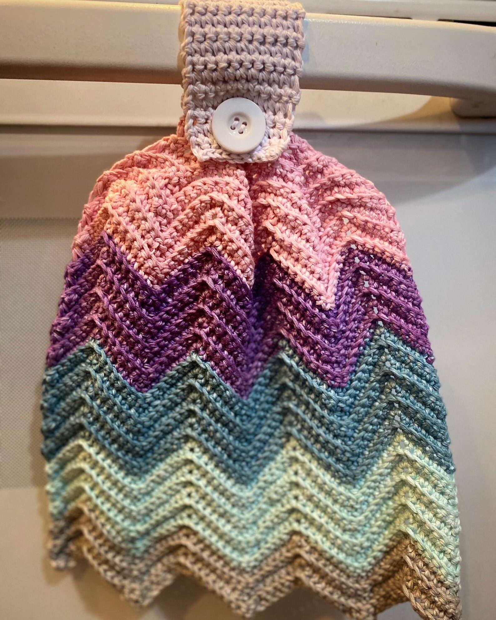 Hanging Crochet Stove Towel Crochet Towel Handmade Crochet Etsy