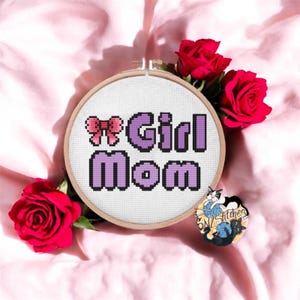 Girl Mom Cross Stitch PDF Pattern