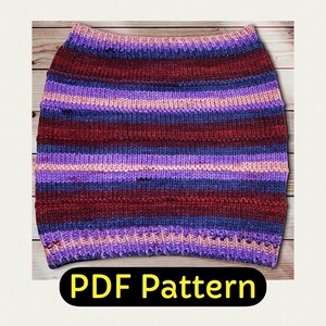PDF Pattern - SNL Basic Knit and Purl Cowl - Knitting Pattern