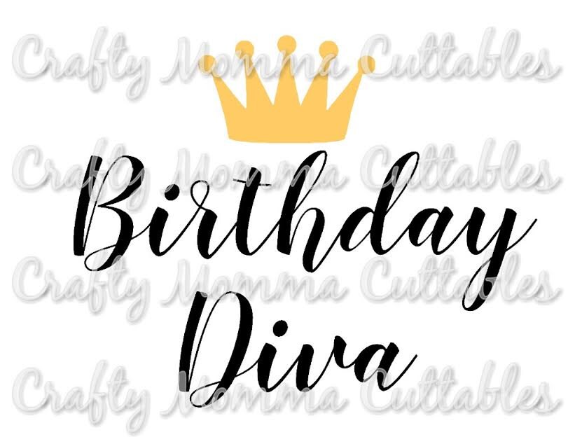 Download Birthday Diva file // Birthday Princess Svg // First birthday | Etsy
