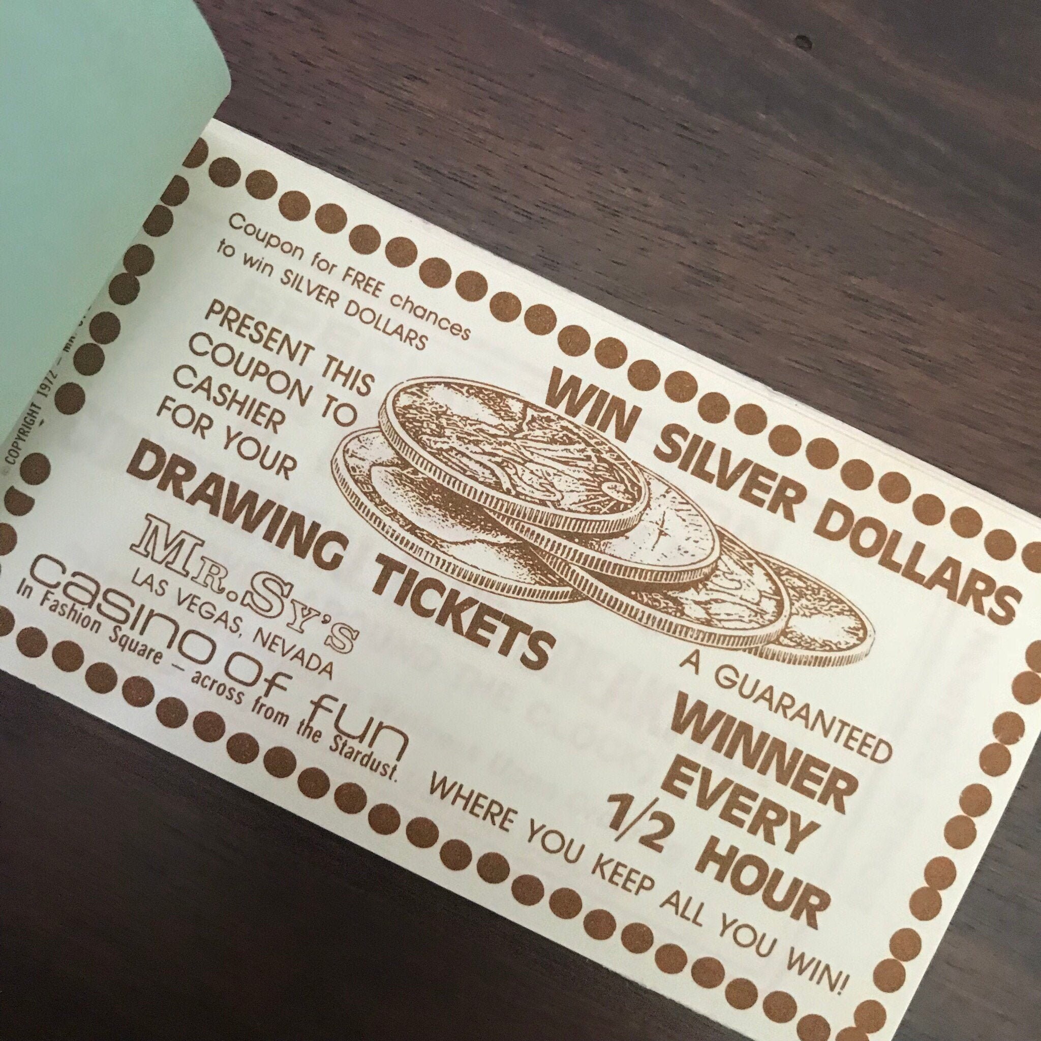 Vintage Las Vegas Coupon Book Mr. Sy's Casino of Fun Etsy