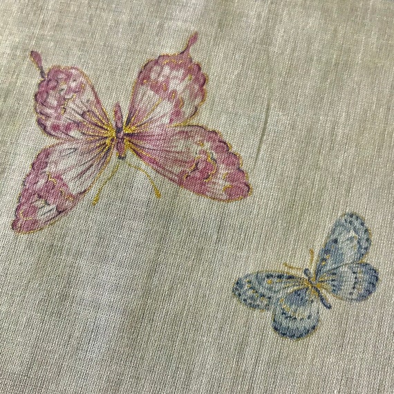 Hanae Mori Linen Handkerchief Made in Japan c.199… - image 3