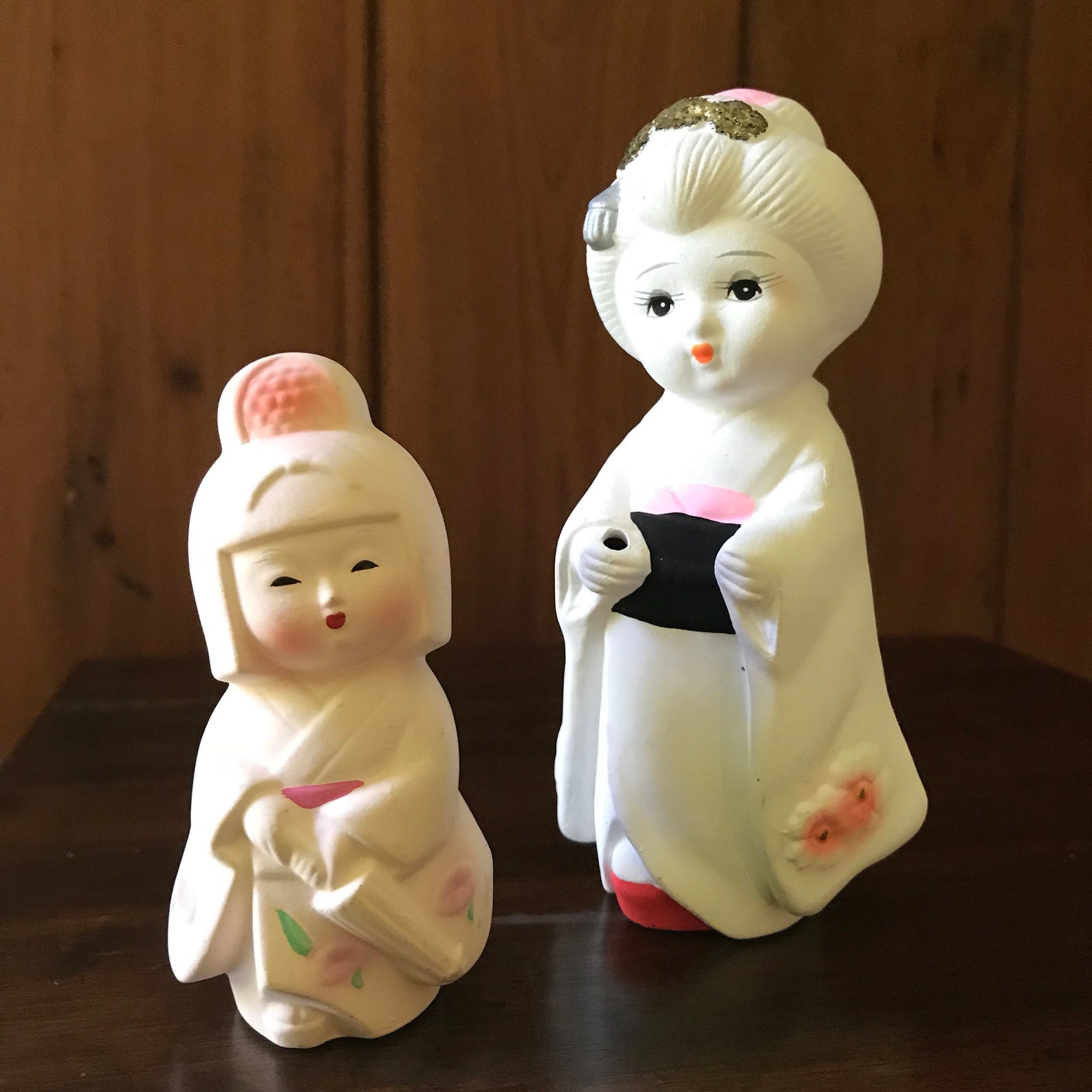 Bisque Hakata Dolls Made in Japan C.1970s Hand Painted Etsy