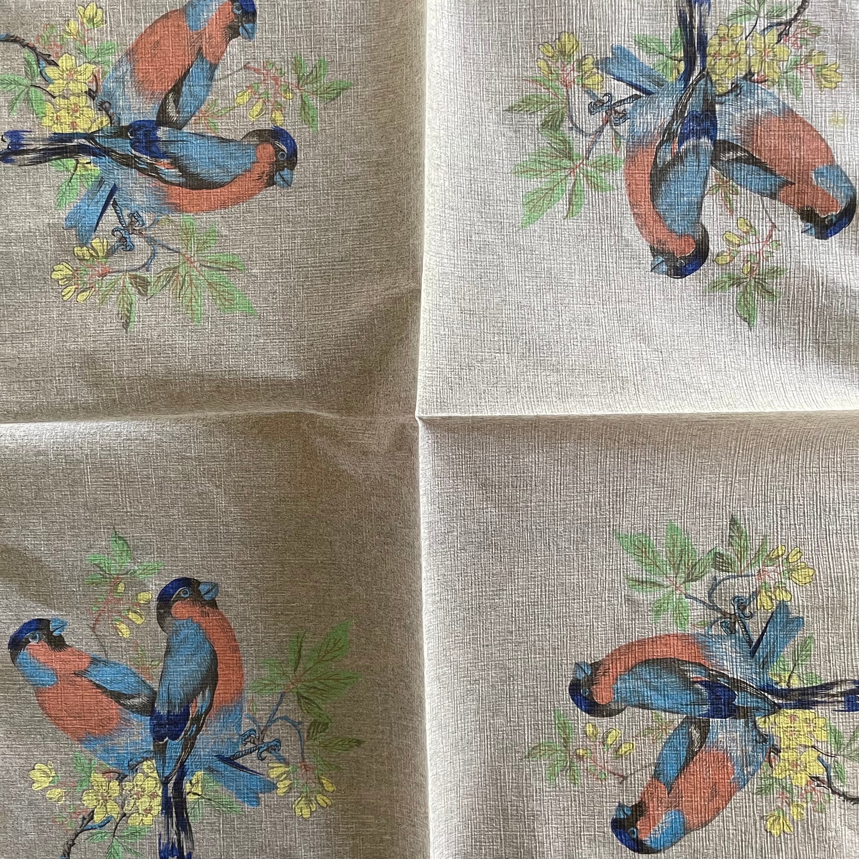 Bluebird Silk Effect Napkins Rice Paper Made in Japan Etsy