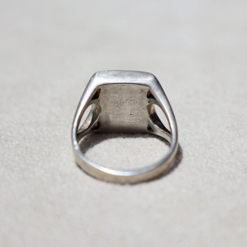Tigerauge Ring Vintage Sterling Silber Siegelband Siegelband Siebziger Retro Edelstein Schmuck Handgemacht Statement Stück Geburtstag Geschenk Mädchen Bild 7