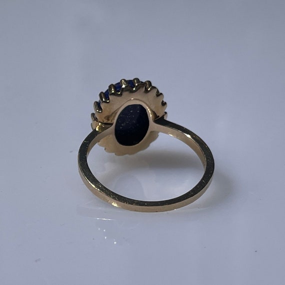 10k Gold Lapis Lazuli Ring With Gold Inlay - image 6