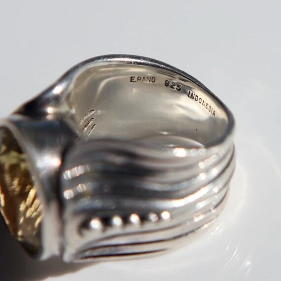 Sterling Silver Lemon Quartz Statement Ring - image 8