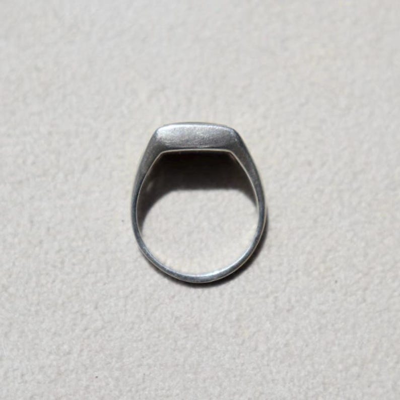 Tigerauge Ring Vintage Sterling Silber Siegelband Siegelband Siebziger Retro Edelstein Schmuck Handgemacht Statement Stück Geburtstag Geschenk Mädchen Bild 8