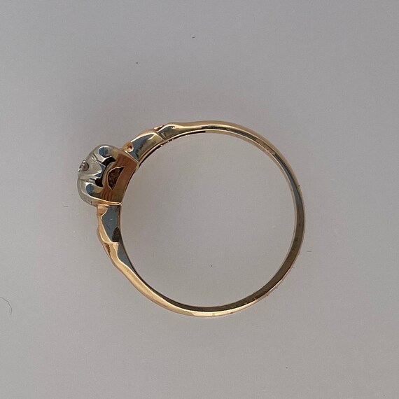 Art Deco 14k Diamond Solitaire Ring - image 6