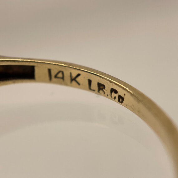 Art Deco 14k Diamond Solitaire Ring - image 5