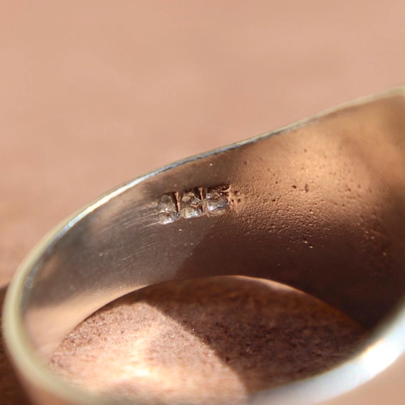 Sterling Statement Ring Silver Geometric Design C… - image 9