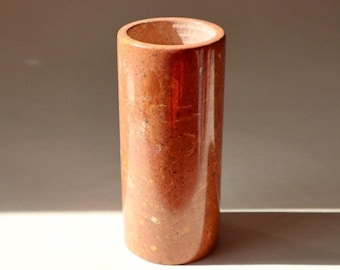 Marble Candle Holder Vintage Stone Vessel Terracotta Home Styling Interior Design Mid Century Modern Minimalist Table Centerpiece Tealight