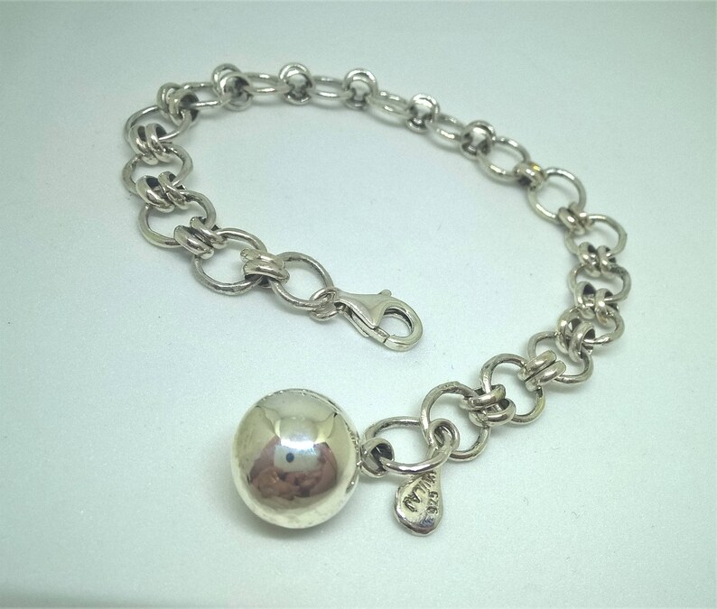 Handcrafted sterling silver link/chain bracelet handcrafted Etsy