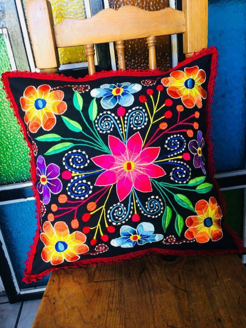 Mexican Pillow Frida Kahlo Cushions Mexican Throw Pillows Etsy