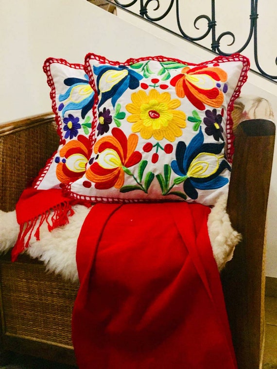 Mexican style top throw pillows