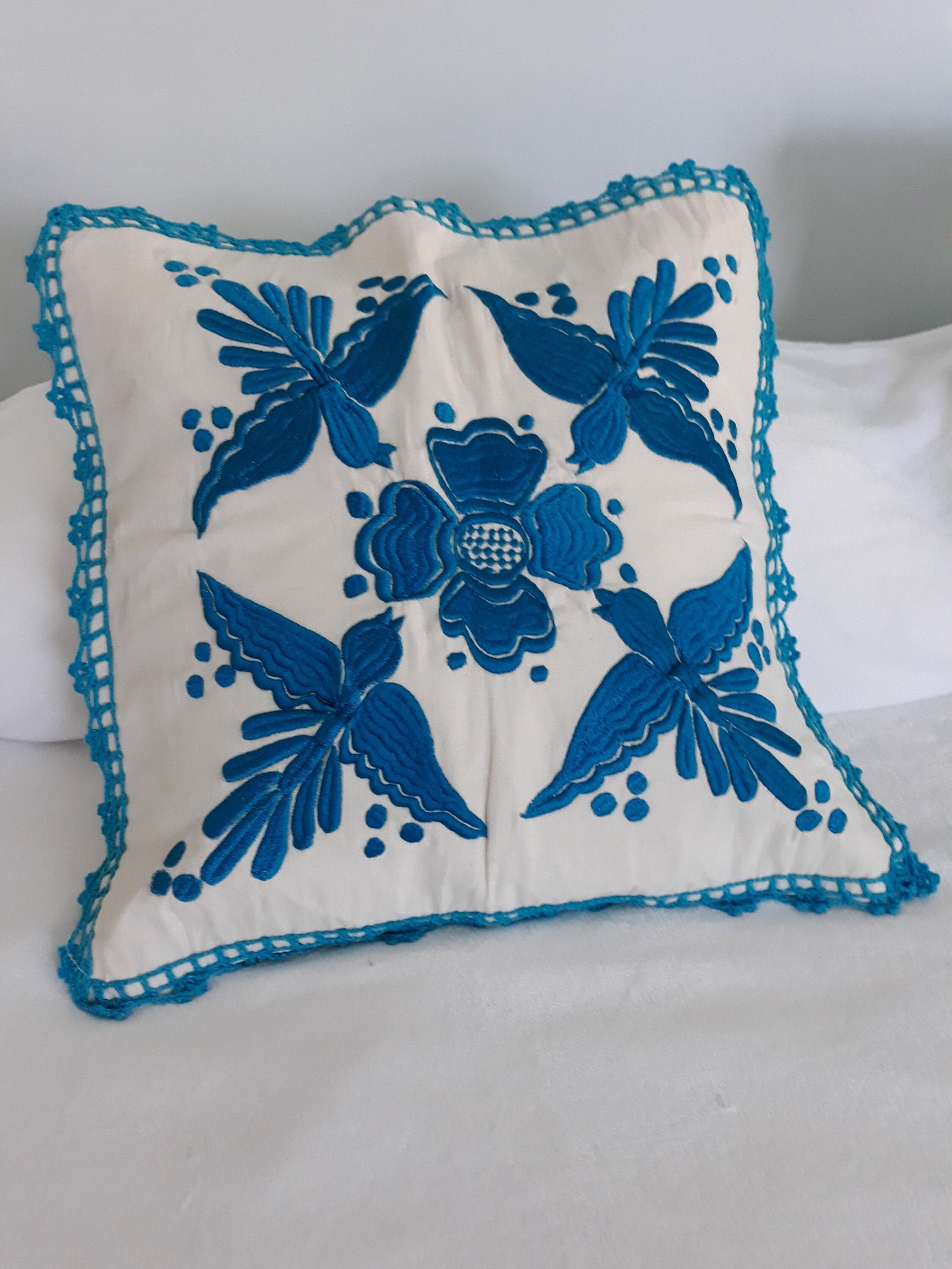 Mexican pillow Mexico pillow Mexican embroidered pillow Etsy
