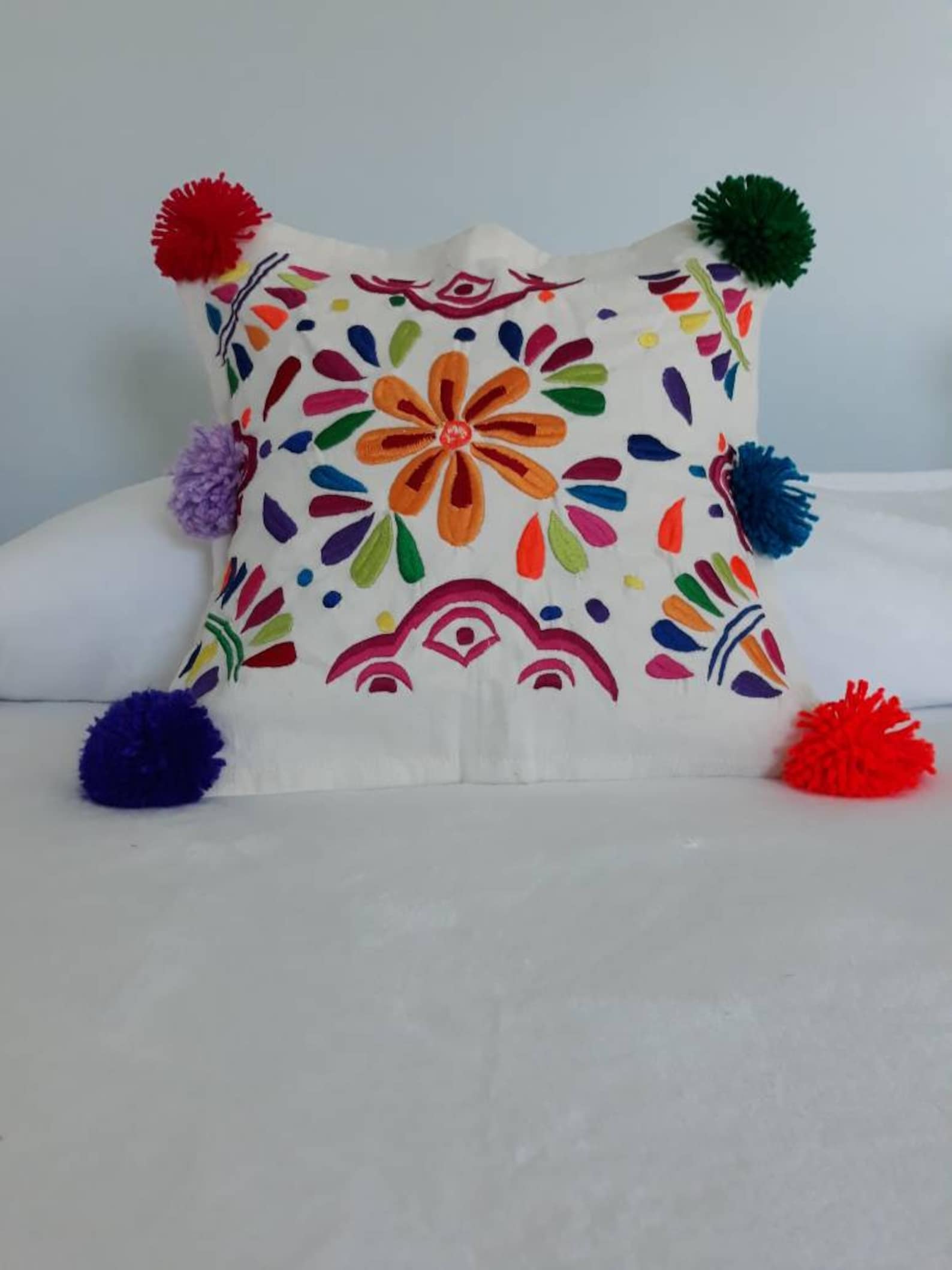 Mexico Bed Runner and Pillow Set Mexican Bedding Set Mexican Etsy