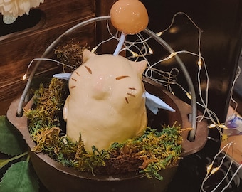 Handgemachte Moogle Clay Schreibtisch Buddy - Final Fantasy FF14 Geschenk