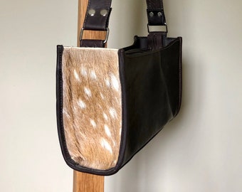 Schicke West-Tas-Achsenhirsche verstecken Schultertaschen/dunkles Schokoladenbraun kolumbianisches Leder-fabelhafter Cowgirmädchen-Boho-Stil!