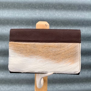 cute axis deer hide and leather belt bag/wallet - slide it on your belt or use it as a wallet!