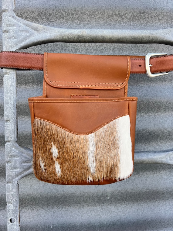 South TX Axis Deer Hide Shotgun Shell Single Pouch - Premium