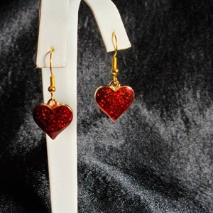 Red Glitter Hearts