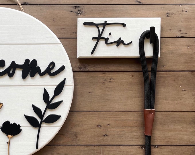 Personalized Pet Leash Hanger L Custom Dog Leash Hanger L Custom Pet