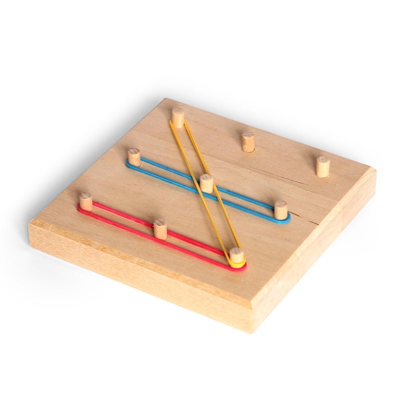 Geoboard for toddlers 3x3 geoboard Montessori toddler toys Etsy