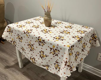 Round Vintage Terry Bear Terrycloth Tablecloth