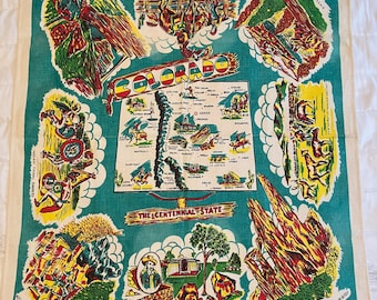 Colorado Vintage Souvenir Tablecloth