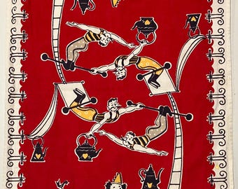 Vintage Circus Themed Tea Towel
