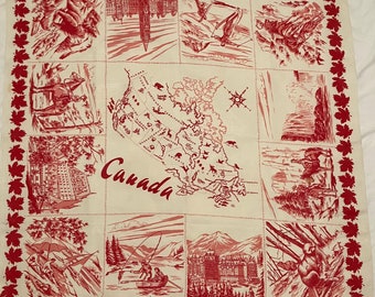 Vintage Canada Souvenir Tablecloth