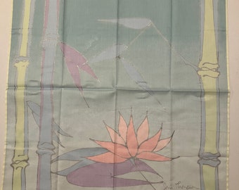 Jim Thompson Signed Vintage Tropical Designer Handkerchief
